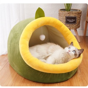 Cat house to keep warm in winter and winter, semi-enclosed, four-season universal, removable and washable 0407