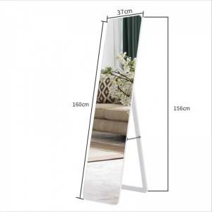Simpleng kwarto sa bahay solid wood full-length mirror floor-standing full-length na salamin tindahan ng damit fitting room wall-mounted dressing mirror