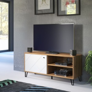 Kabineti televiziv modern i thjeshtë dhe praktik prej druri 0641