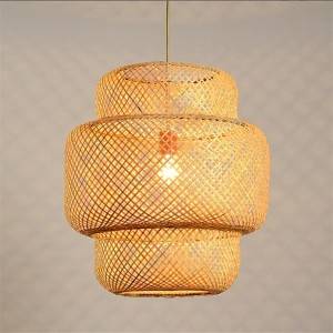Retro hand-woven lamps and lanterns hotel bar bed and breakfast chandeliers lamps and lanterns bamboo woven lampshades