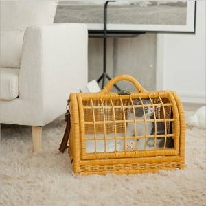 Kutija za kućne ljubimce torbica od ratana kavez za mačke za izlazak ruksak za mačke ruksak za psa