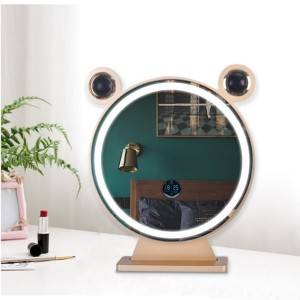 Round vanity mirror HD desktop desktop bedroom na may led light vanity mirror
