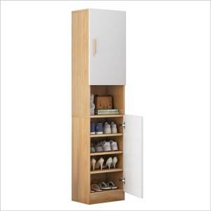 Шкаф за чевли дома со голем капацитет Нордиски мултифункционален кабинет за складирање на врати модерен минималистички вратен во шкафче со висок кабинет
