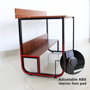 Strukturë e personalizuar prej druri prej hekuri Tavolinë kompjuteri për zyrën e shtëpisë 0306