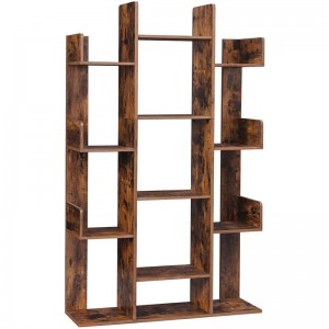 American Style Wooden Panel Living Room Storage Bookshelf 0389