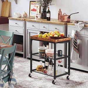 Freely Movable Kitchen Storage Rack with Swivel Wheels 0390