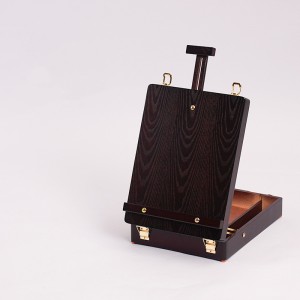Настільна дерев'яна букова коробка для зберігання ескізів, мольберт 0415