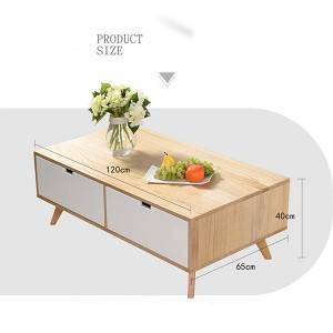 Nordic simple modern solid wood European coffee table sofa side table 0502