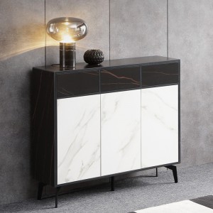 Ku Italy Minimalist Ultra-Thin Solid Wood High-End Rock Slab Home Khonde la Nsapato Cabinet 0268