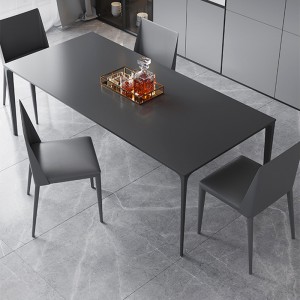 Modern Minimalist Rectangularis Domus Rock Board Dining Table 0269