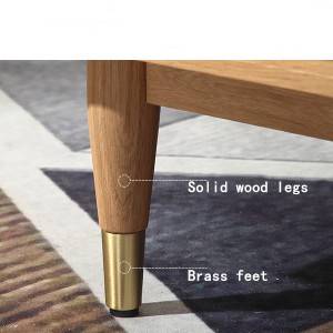 ترکیبی از میز قهوه جامد چوب بلوط مدرن ساده #میز چای 0007