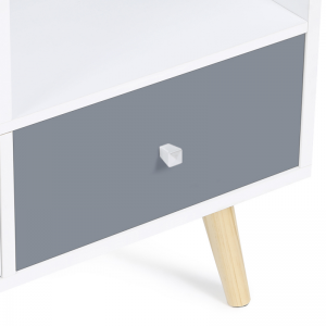 Noardske minimalistyske houten tv-kast mei laden en opslachfakken 0374