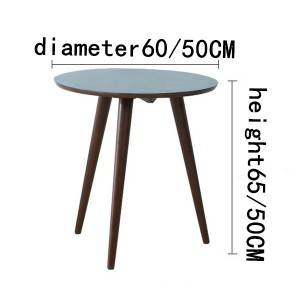 シンプルな移動レジャー松葉杖無垢材ラウンド テーブル # ティー テーブル 0012