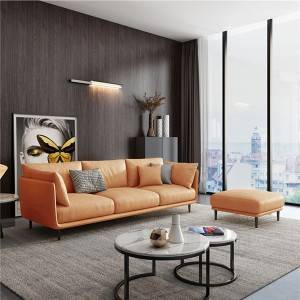 Pequeno apartamento nórdico italiano apartamento minimalista sala de estar sofá 0427
