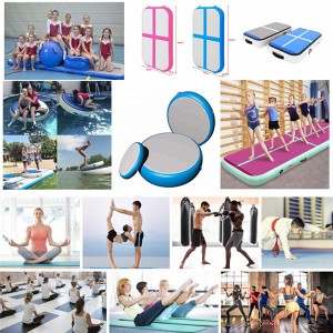Inflatable drawing yoga dance gym mat inflatable air track 0384