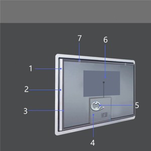 LED defogging ရေချိုးခန်းမှန် Smart light mirror 0667