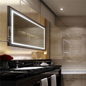 LED-spiegel met metalen frame, slimme hotelspiegel van aluminiumlegering 0682