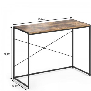 Buitinis geležies medienos kombinuotas paprastas ir stabilus rašomasis stalas 0623