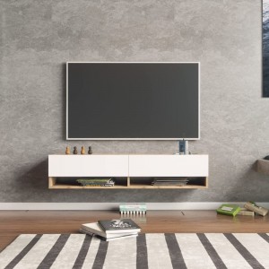 Obývacia izba pre domácnosť Nástenná drevená jednoduchá TV skrinka 0643
