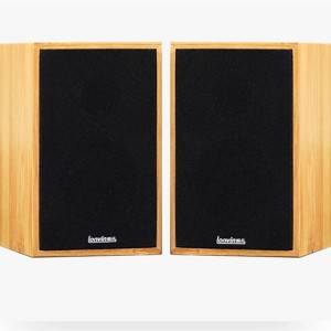 A pair of multimedia USB2.0 high-fidelity wooden subwoofer speakers