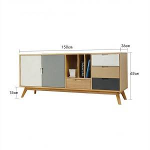 Severská minimalistická moderná TV skrinka z masívneho dreva 0501