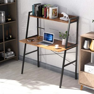 Home Simple Bedroom Bookshelf Integrated Office Computer Desk 0349