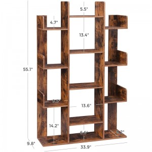 قفسه کتاب انباری اتاق نشیمن پنل چوبی سبک آمریکایی 0389