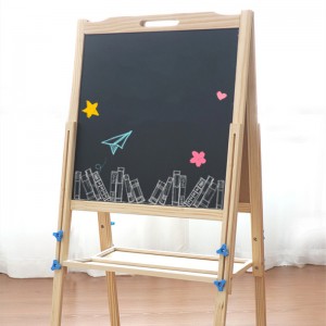 Home Stand-Type Children Pine Wood Drawing Board 0411