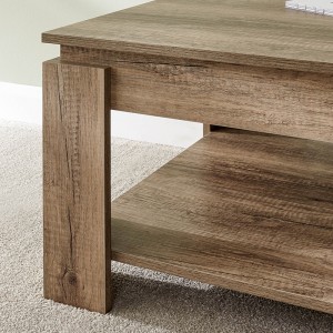 Semplice tavolino rustico in legno 0457