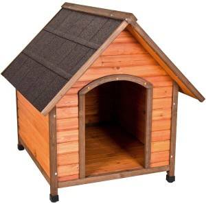 بيت كلب خشبي على شكل كوخ بوهن