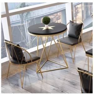 Nordic solid wood dining table milk tea shop restaurant furniture 0344