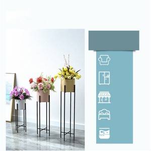 Modernong minimalist na metal flower pot stand na may taas na 60-100 cm 0521-0523