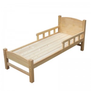 Mga Batang Kindergarten Single Solid Wood Fence Bed 0616