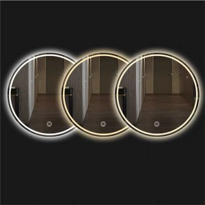 Apvalus nerasojantis veidrodis Specialios formos išmanusis šviesą skleidžiantis veidrodis 0646
