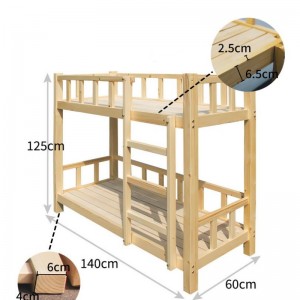 Bana ba Kindergarten Nap Solid Wood Bunk Bed 0618