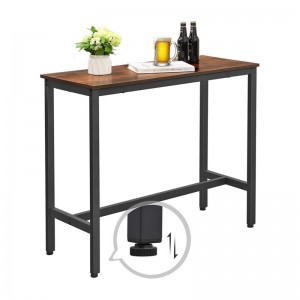 Table de bar en bois de fer rectangulaire rétro domestique 0639