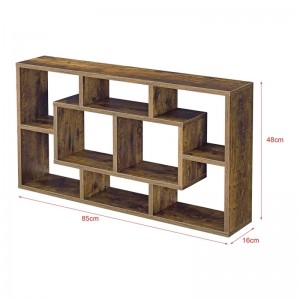 Simple Wooden Multi Compartment Storage Bookshelf 0645