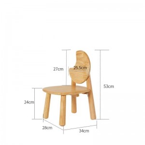 Children′s Kindergarten Wooden Baby Back Chair 0682