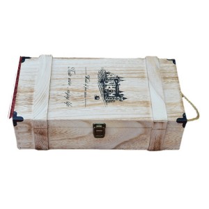 Red wine wooden box