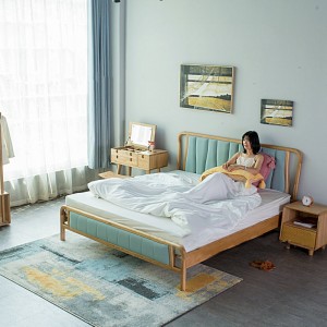 דירת אירוח ביתי סינית פשוטה ומודרנית עם חדר שינה למבוגרים מיטה זוגית 0279