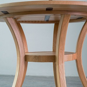 I-Nordic Minimalist yasekuqaleni ye-Solid Wood Home enezitulo ezi-6 eziRound Dining Table 0288