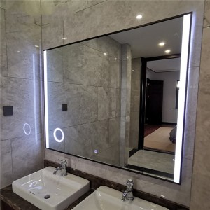 LED metallram spegel aluminiumlegering hotell smart spegel 0682