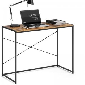 Kombinirana preprosta in stabilna pisalna miza iz železa in lesa za gospodinjstvo 0623