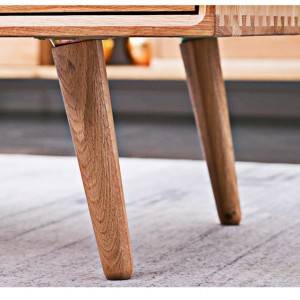 Энгийн цул модон кофены ширээ Орчин үеийн загварын хосолсон цайны ширээний тавилга#Хажуугийн ширээ 0002