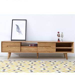 Mueble de TV moderno de madera maciza # 0015