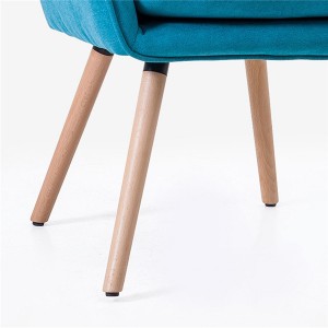 Chaise de personnalité en tissu en bois massif chaise minimaliste moderne 0410