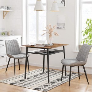 Square Dining Table with iron Mesh Industrial Style in The Restaurant 0321