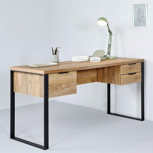 Скандинавський ретро-сталевий дерев’яний стіл у поєднанні з простим складанням, навчальний комп’ютерний стіл 0341