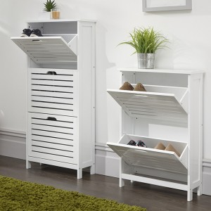 Nordic Simple Doble-Layer Three-Layer Storage Shoe Cabinet 0443