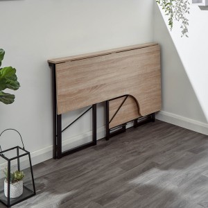 Folding Corner Steel-Wood Combination Desk 0476